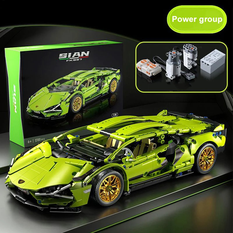 Model Kit Lamborghini - 기술 슈퍼 스피드 스포츠카 빌딩 블록