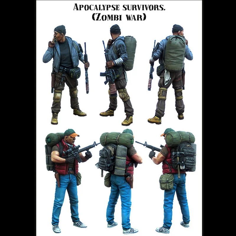 Model Kit Zombie - 1/35 다이캐스트 레진 피규어 모델 빌딩