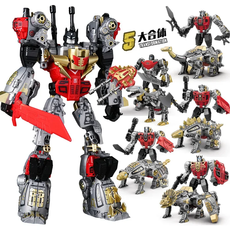 Model Kit Megazord - 변환 장난감 G1 공룡 5IN1 조합