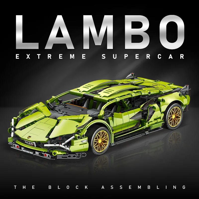 기술 슈퍼 스피드 스포츠카 빌딩 블록 모델 원격 제어  - Model Kit Lamborghini 리뷰 및 가격