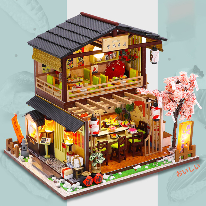 DIY 나무 미니어처 모델 키트 일본 스시 가게 카사  - Model Kit Japanese 리뷰 및 가격