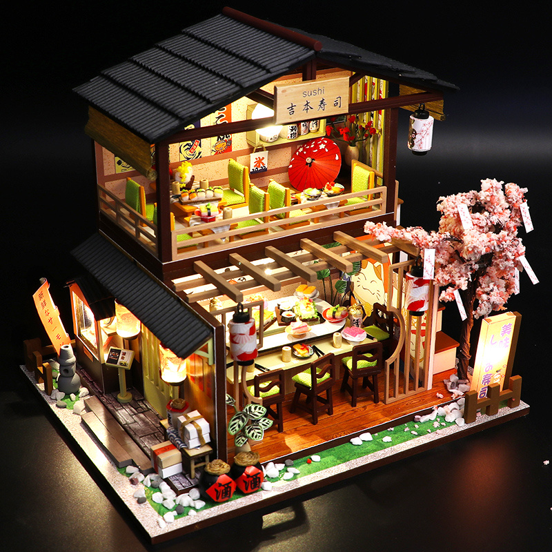 DIY 나무 미니어처 모델 키트 일본 스시 가게 카사  - Model Kit Japanese 리뷰 및 가격