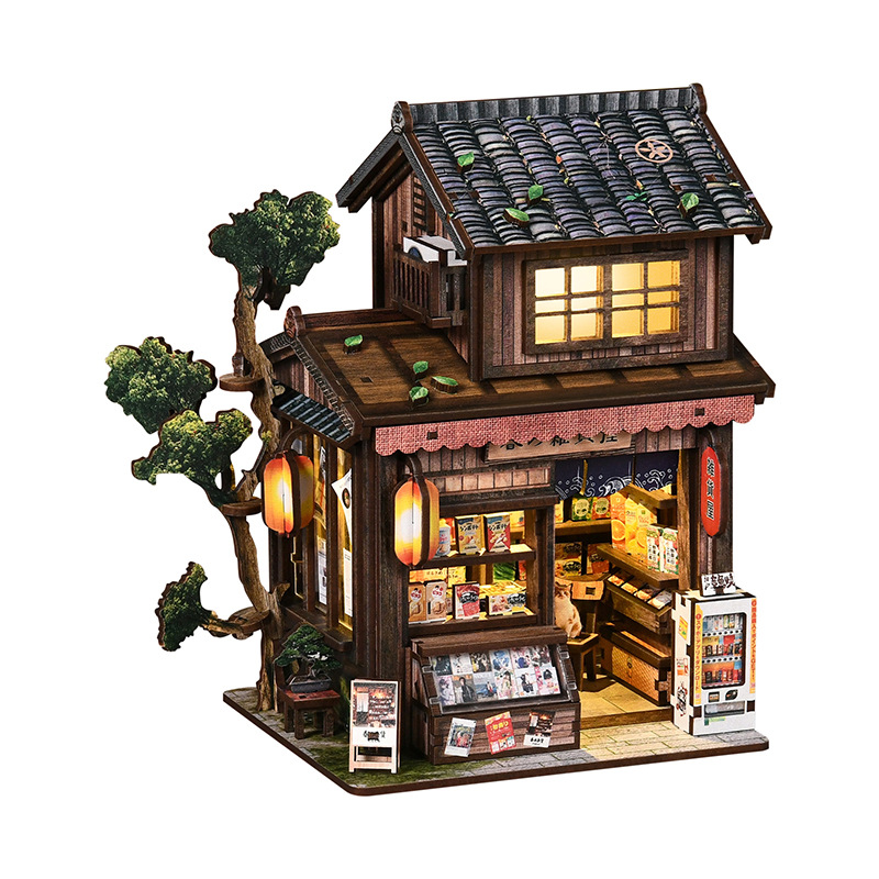 DIY 미니 북눅 카스가 식료품점 DIY 나무 수제 조 - Model Kit Japanese 리뷰 및 가격